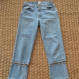 Upcycled straight leg jeans!